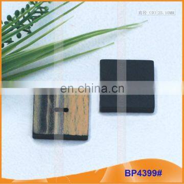 Fancy Square Polyester Button Plastic Button for Coat BP4399