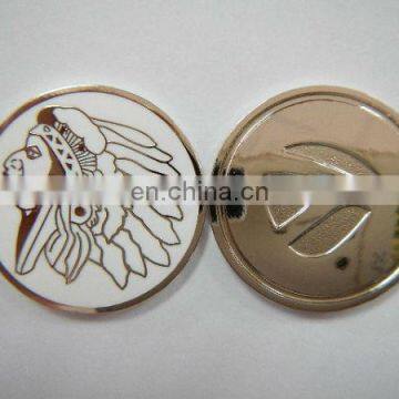 people head white enamel magnetic ball marker