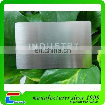 Beautiful design Standard size silk print laser die cut metal business card