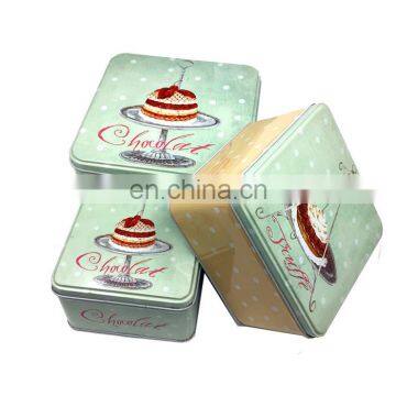 Custom Square Small Gift Metal Chocolates Biscuits Cookies Cake Tin