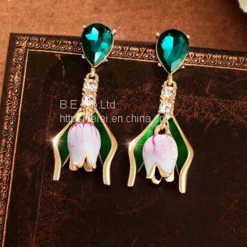 Wholesale Crystal Jewelry Water Drop Diamond Dangle Party Earrings