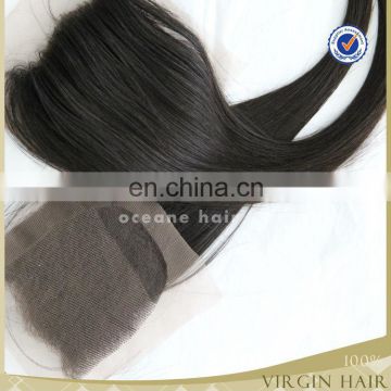 2016 new hot sale full cuticle different textures can be dyed soft thick virgin closure brazilian hair