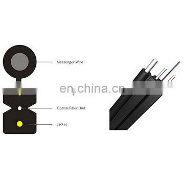 FTTH Drop Cable 1 Core 2 Core Fiber Optic Cable With Messenger Wire