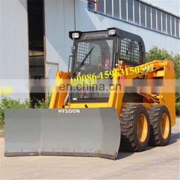 Utility diesel engine wheel skid steer loader with U blade