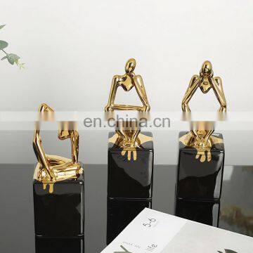 Modern Nordic Interior Decoration Accessories Thinker Ceramic Abstract Figure Ornament photo-6