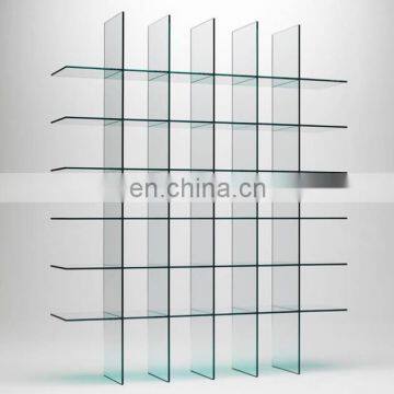 Customized tempered glass show shelf