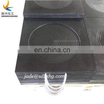 High density polyethylene plastic outrigger plate, crane jack plate uhmwpe round crane foot pad uhmw truck leg pads rv utility