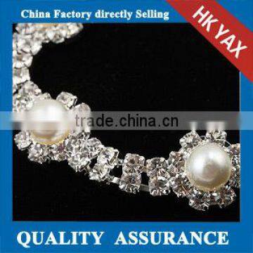 W0319 fashion rhinestone appliques trim for shoes,wholesale beaded crystal appliques trim