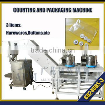 Buttons counting and packaging machine