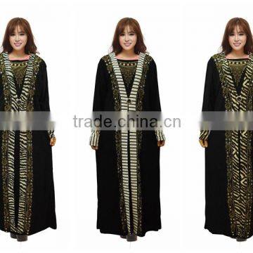 2016 New Fashion baju Arab women muslim robes abaya