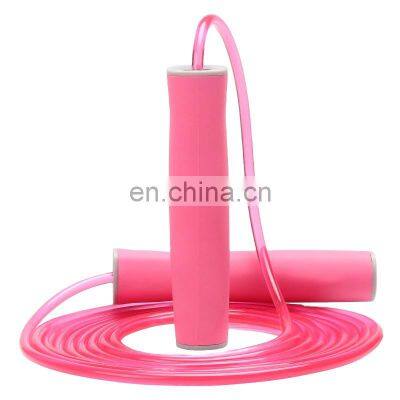Customized New Design Aggravated Pp Handle Outdoor Jump Fast Fitness Pvc Speed Training Skipping Rope