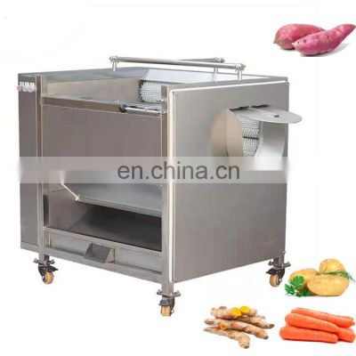 2021 GRANDE Industrial Brush Type Root Cassava Carrot Fresh Ginger Potato Washer Peeler Machine Washing Peeling Machine