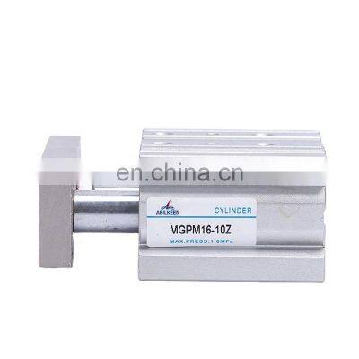 Low Price Threaded Interface Air Pressure Differential Bixial Shaft Thin Dual-guide Ball Bearing Cylinder with Guide Rod