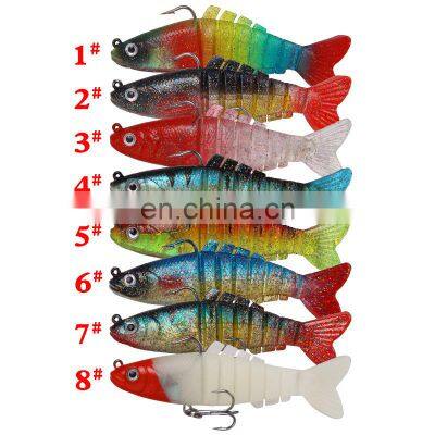 Amazon 8-section Multi Jointed 9cm 17.5g Soft Plastic Jointed Fishing Lure for Freshwater Saltwater Fishing photo-2