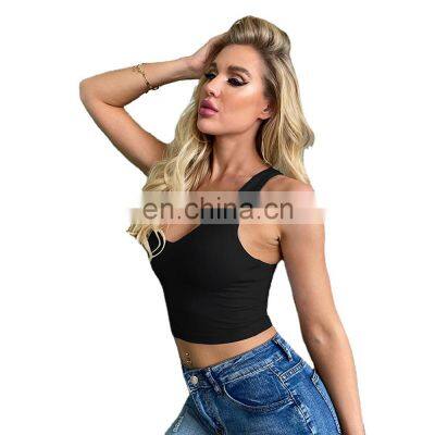 Women Tank Crop Top Seamless Underwear Female Crop Tops Sexy Lingerie Intimates Fashion With Removable Padded Camisole