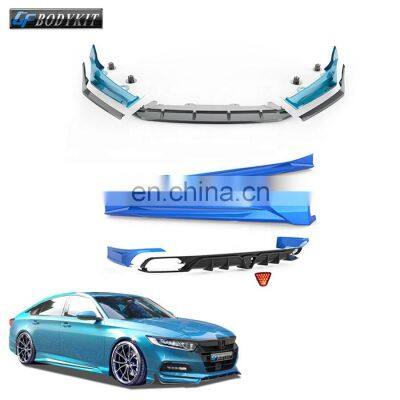 Manufacturers wholesale car wide body kit front bumper rear bumper side skirt fenders for Accord 10th 2018 2019 2020