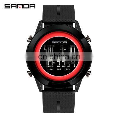 Sanda 6026 Men's Digital Watch LED Outdoor Multi-funct Electronic Student Watches Sport Watched