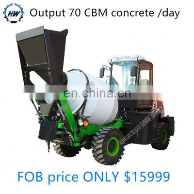 HW Automatic Self Loading Concrete Truck Mixer photo-2