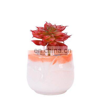 Gradient Succulent Colorful Ceramic Plant Vase Small Desktop Cheap Ceramic Flower Pots