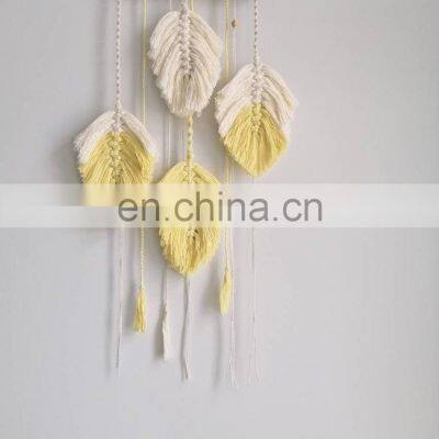 Artilady The New Listing Artilady Home Deco Decor Bedroom Boho Farmhouse Leaf Wall Hanging Macrame Tapestry Custom photo-2