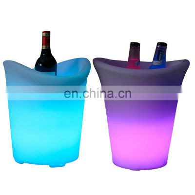 Factory OEM Service Whiskey Beverage led Wine Chiller Waterproof with 16 RGB Colors Changing Champagne LED Ice Bucket