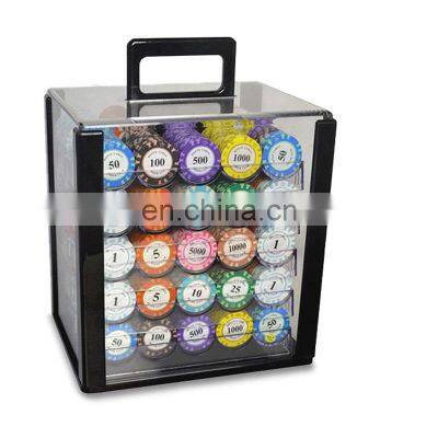 Cost Effective Transparent Premium 600 Casino Acrylic Rack Set Tray Poker Chip Cases photo-5