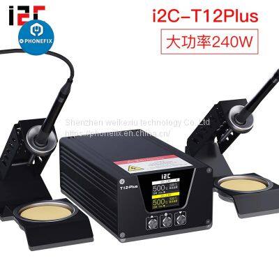 I2C T12 Plus Dual-handle Soldering Station With T12 240W Soldering Handle Tips For Phone PCB Repair photo-2