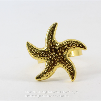 Factory Customized Starfish Napkin Rings Wedding Dining Table Decoration