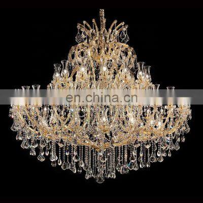 Modern Decoration Light Hotel Living Room Large K9 Crystal Luxury Led Hanging Chandelier