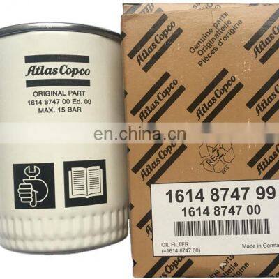 Atlas oil filter 1614874799 1614874700 screw air compressor wholesale maintenance and repair 1614874799