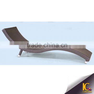 Hotel Swimming Pool Rattan Lounger Sun Bed Beach Chair Rattan Furniture photo-4