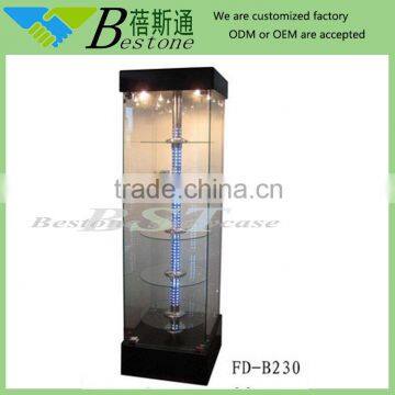 Modern rotating display stand for nail, rotating glass display cabinet