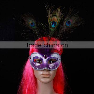 custom made peacock feather purple masquerade masks bulk