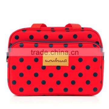 Stock wholesale baby diaper bag outdoor stroller travel dot nylon mommy cheap designer handbags
