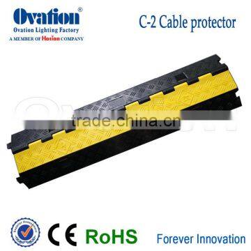 stage cable protector/2 channels PVC cable ramp/high quality cable protector/original plastic cable bank