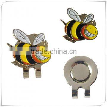 cute golf club high quality factory price durable zinc alloy golf hat clip 1612