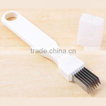 Kitchen Onion Vegetable Cutter Sharp Scallion Knife Shred Onion Cutter Slicer