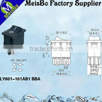 10A 125V rocker switch 4 pin on-off of ABS