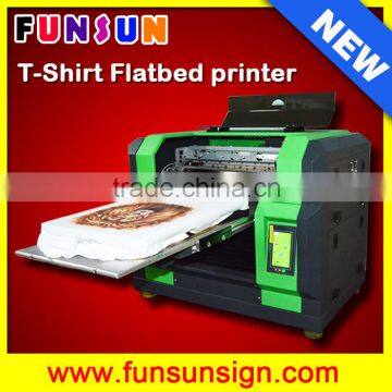 a4 a3 flatbed cloths printer with dx5 head 8 colors 1440dpi in the hot selling