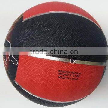 Custom Printed Rubber Basketball Size 7 for Promotion