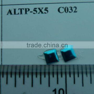 Aluminum Rhinestuds Hot Fix Iron on Square Shape, Heat Press 5mm