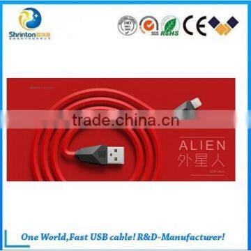 high quality flat cable usb for iphone6 8pin from mfi certificated manufacturer