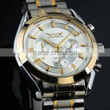 ESS Men's Silver Dial Golden Case Elegant Automatic Mechanical Watch WM199