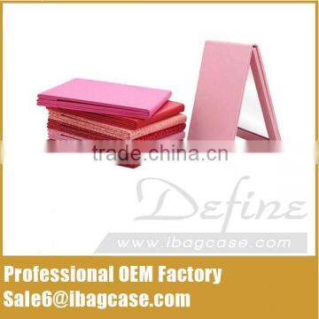 Portable Folding PU Leather Cosmetic Mirror photo-3