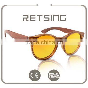 2016 OEM round factory wood glasses 100% nature wholesale handmade custom bamboo eyewear wood sunglasses                        
                                                Quality Choice