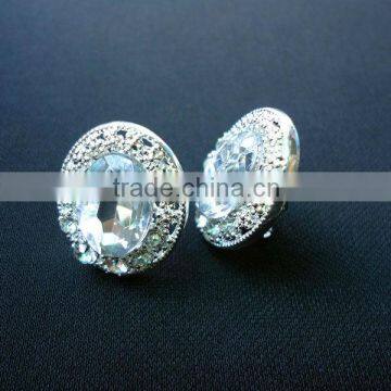 E1019 big stone earrings fashion 2013