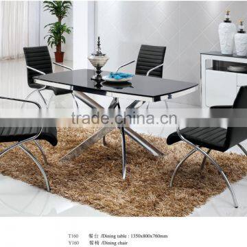 Fashionable metal dining table set conference table and chair set