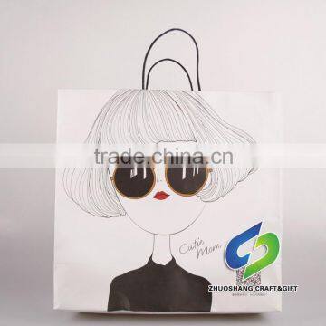 OEM eco friendly logo printed cute custom paper gift bag, paper shopping bag,shopping paper bag