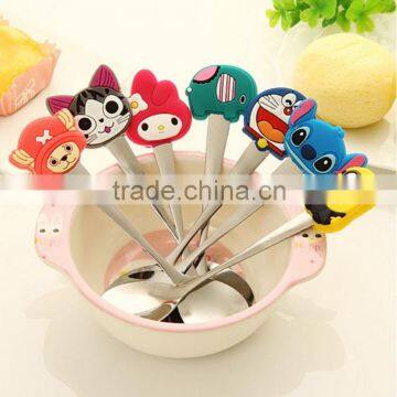 alibaba express Stainless steel kids spoon with header