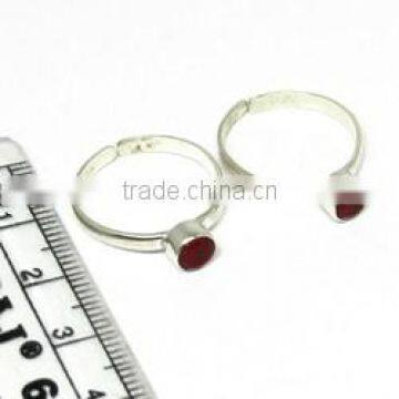 Special Secret !! Red Onyx 925 Sterling Silver Toe Rings, Unique Silver Jewelry, Sterling Toe Rings photo-6